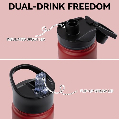 16 oz Insulated Water Bottle Bulk 8 Pack