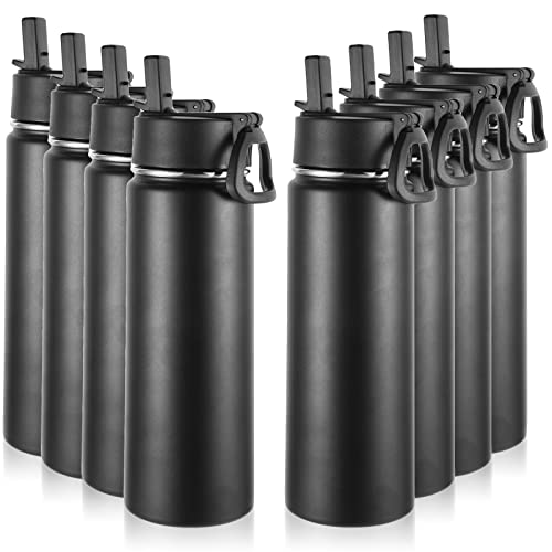 Insulated Water Bottles with Straw Bulk 8 Pack (8 Count)