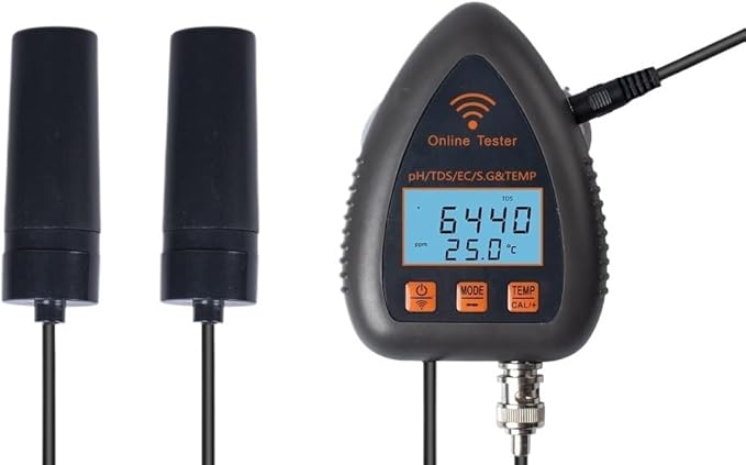 Smart PH Meter PH TDS EC S.G Temp Water Quality Tester Online Aquarium Pool Hydroponics Data Logger Monitor