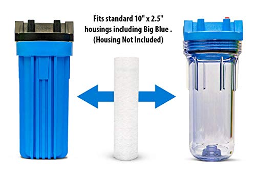 HVV5 10N 5 Micron 10" x 2.5" Premium Sediment Water Filter Replacement Cartridge