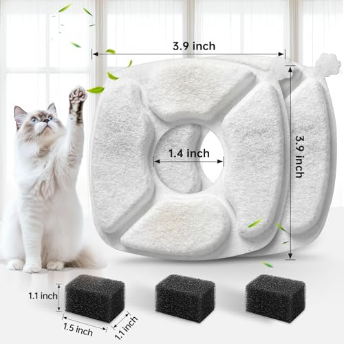32 Pcs Cat Water Fountain Replacement Filters (32 Count)