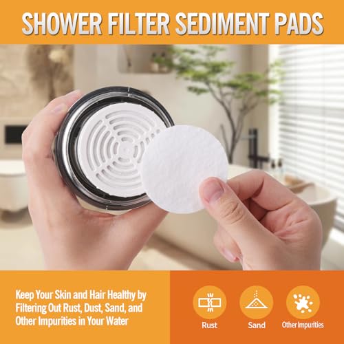 2PCS Multi Stage Shower Head Filter Replacement Compatible with AquaBliss Filtered Showerhead SF400 & SF500