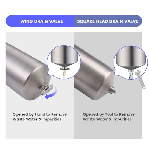 NSF ANSI 42 Certification 304 Stainless Steel Filter Housing for 10"Filter Cartridge