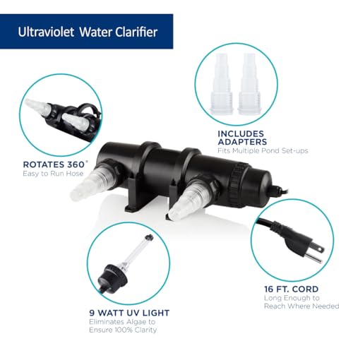 9 Watt UV Clarifier Intended for Fountains