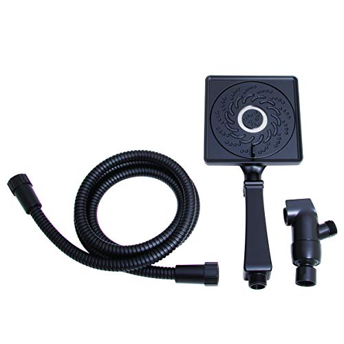 VS-5002-MB-E15 Rainier Exhilaration High Pressure Hand Held Shower Head, 1.5 GPM, Matte Black