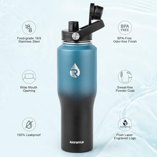 32 oz Insulated Water Bottle with Straw