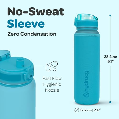 Motivational Water Bottle with Time Marker & Fruit Infuser 17 oz