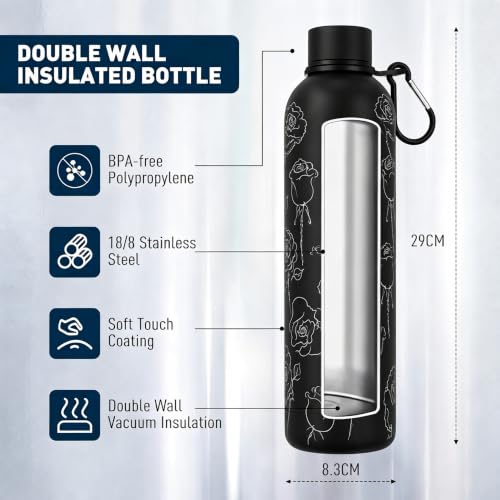 32oz Metal Water Bottle for Travel with Clip