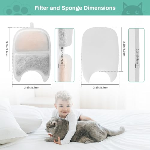 12 Set Replacement Filters & Sponges for 135 fl oz