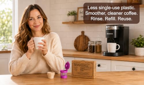 Disposable K Cup Paper Filters for Reusable Coffee Pods (300 Count)