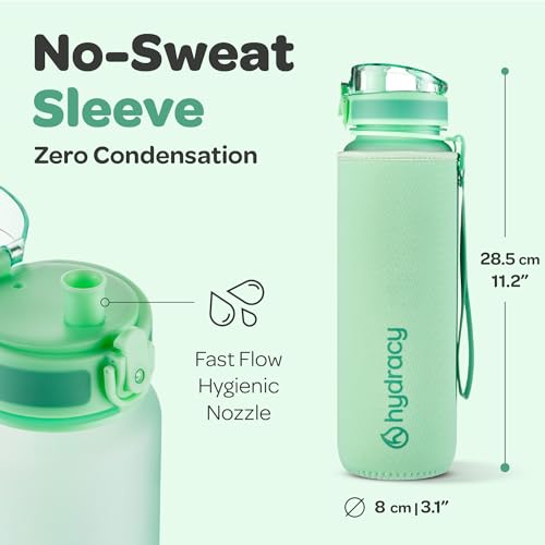 Motivational Water Bottle with Time Marker & Fruit Infuser 32 oz