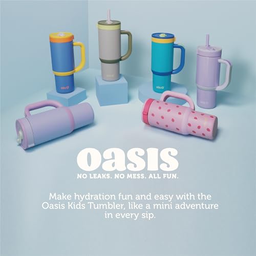 Oasis 18oz Insulated Stainless Steel Kids Tumbler with Straw