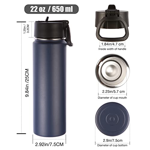 Insulated Water Bottles with Straw Bulk 4 Pack