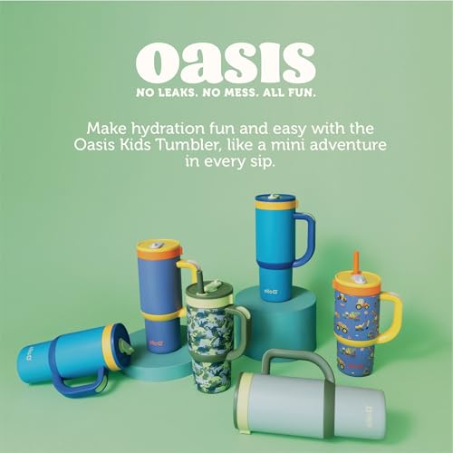 Oasis 18oz Insulated Stainless Steel Kids Tumbler with Straw