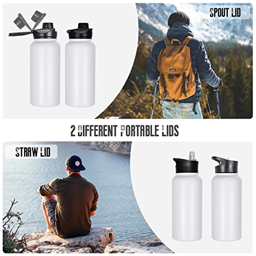 32 oz Insulated Water Bottle Bulk 4 Pack (4 Count)