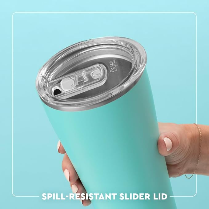 Swig Life 32oz Insulated Tumbler, Travel Coffee Tumbler with Lid, Cup Holder Friendly Travel Coffee Mug, Stainless Steel with Lid (Diamond White)