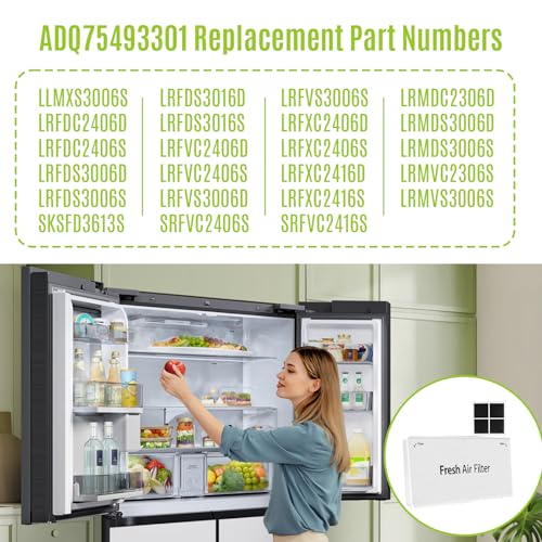 ADQ75493301 LRMVS3006S Refrigerator Fresh Air Filter Cover Fits for LG
