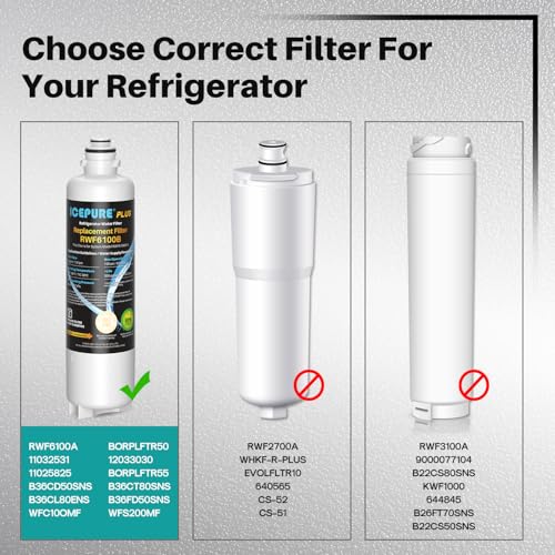 PLUS BORPLFTR50 Water Filter Replacement for Bosch 11025825