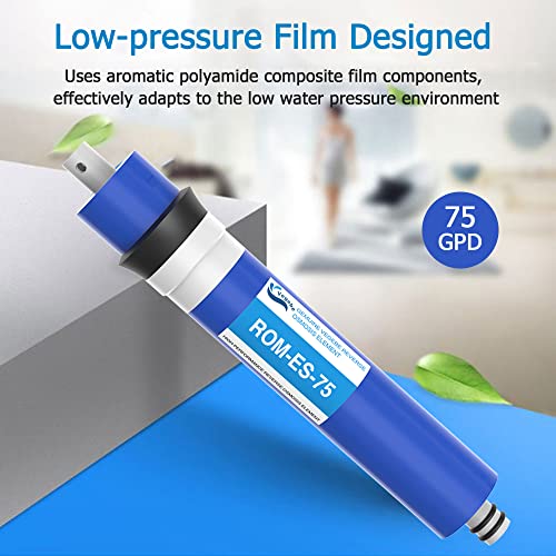 75 GPD RO Membrane Filter 12"x1.8" Reverse Osmosis Membrane Replacement (2 Count)