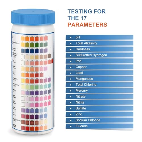 Drinking Water Test Strips 17 in 1 50 Strips + 2 Bacteria Tester Kits