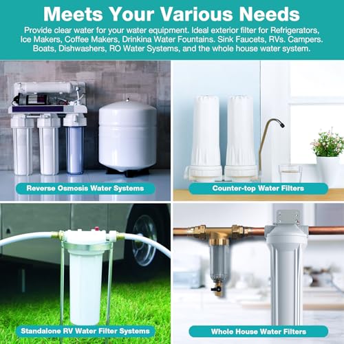 5 Micron 10" x 2.5" Whole House CTO Carbon Sediment Water Filter (4 Count)