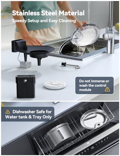 Wireless Cat Water Fountain Stainless Steel [Water & Battery Separation] FEELNEEDY Smart Pet Water Fountain