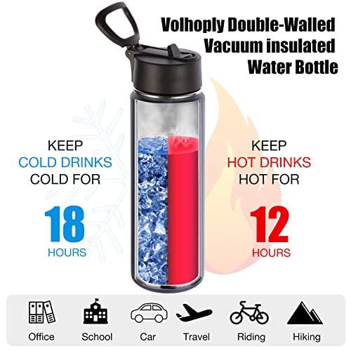 Insulated Water Bottles with Straw Bulk 4 Pack