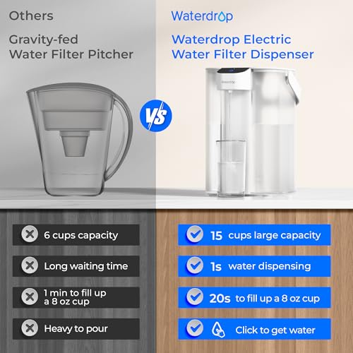 ED01W Electric Water Filter Pitcher with 4 Filters