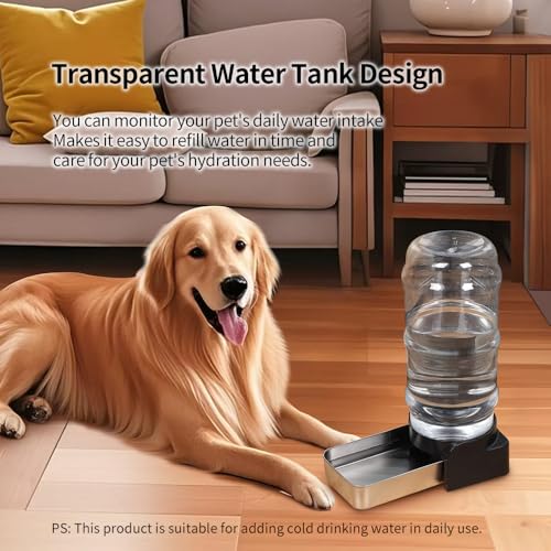 2.4 Gallon Gravity Dog Water Dispenser for Large Dogs and Multi