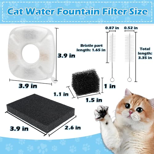 21 Pcs Cat Water Fountain Filters for Veken 95oz (21 Count)