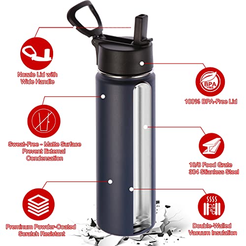 Insulated Water Bottles with Straw Bulk 4 Pack
