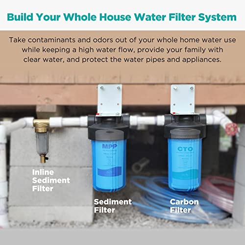 5 Micron 10" x 4.5" CTO Carbon Whole House Water Filter Cartridge (3 Count)