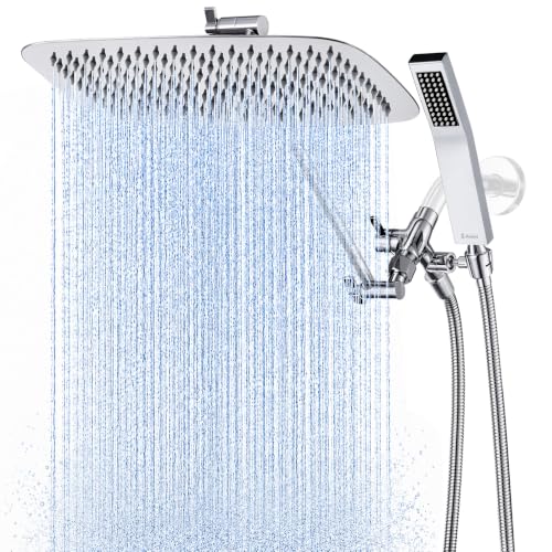 All Metal 14" Rain Shower Head with Handheld for Bathroom Upgrade