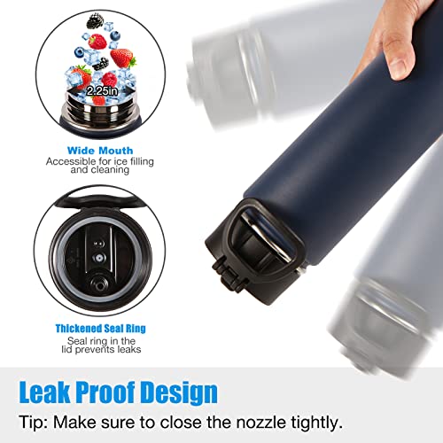 Insulated Water Bottles with Straw Bulk 4 Pack