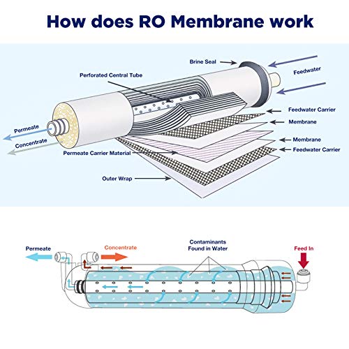 100 GPD RO Membrane and 1812 Housing Kit