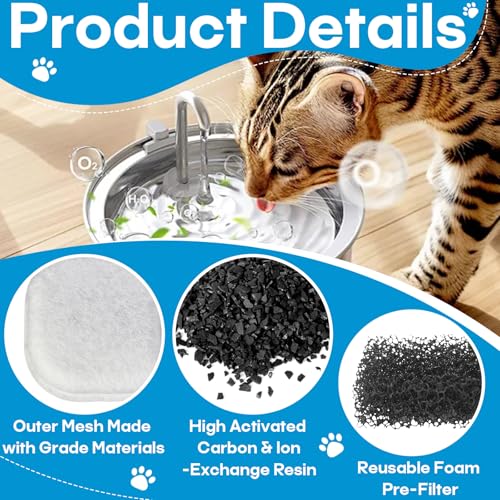 8 + 8 Pack Cat Water Filters Replacement for 108Oz (8 Count)