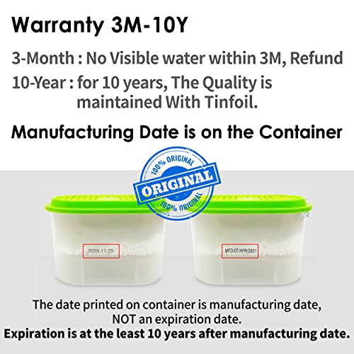 3 Pack) Moisture Absorbers 9.17oz, Unscented, Odor Eliminator, Dehumidifier and Deodorizer for Closet, Bathroom, Kitchen in Home & RVs. (3 Count)