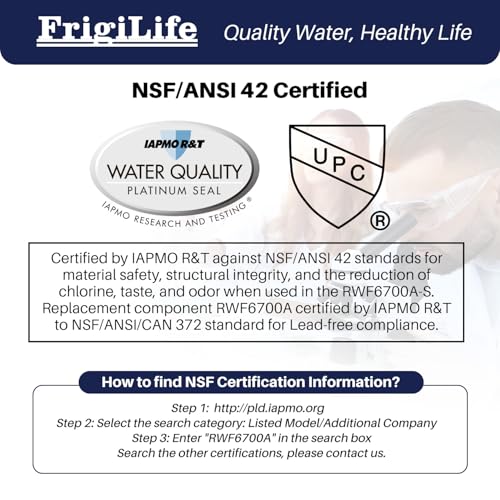 RWF6700A Refrigerator Water Filter Replacement for EDR1RXD1 (3 Count)