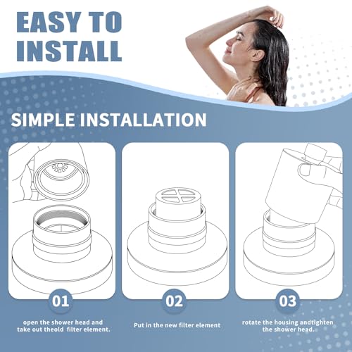 Shower Head Filter Replacement Compatible with Jolie (4 Count)