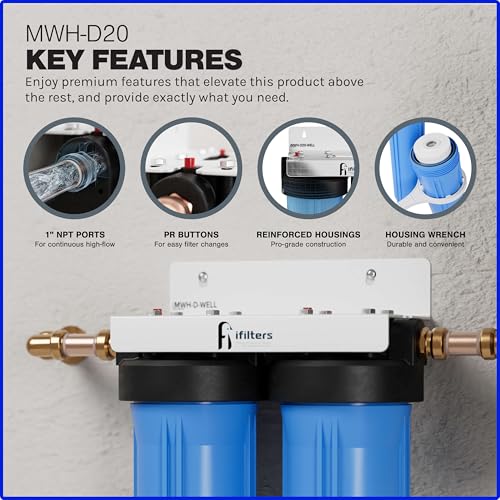 Whole House Filtration System Complete Dual Stage Sediment Chlorine Taste Odor VOC's