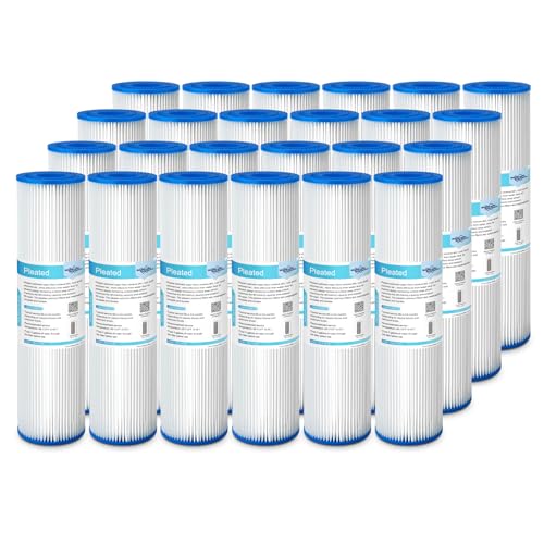 20 Micron 10"x2.5" Pleated Sediment Water Filter (24 Count)