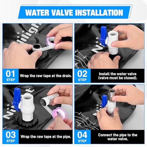 87Gal 330L Water Storage Bladder for RV Truck Camping Garden