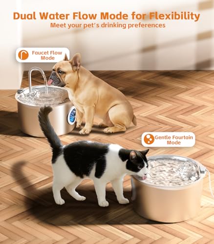 3.2L Cat Water Fountain Stainless Steel with 13 Filters Automatic Pet Water Fountain for Cats