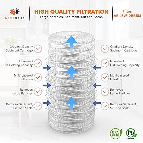 5 Micron Water Filter 10 x 4.5 inch (6 Count)