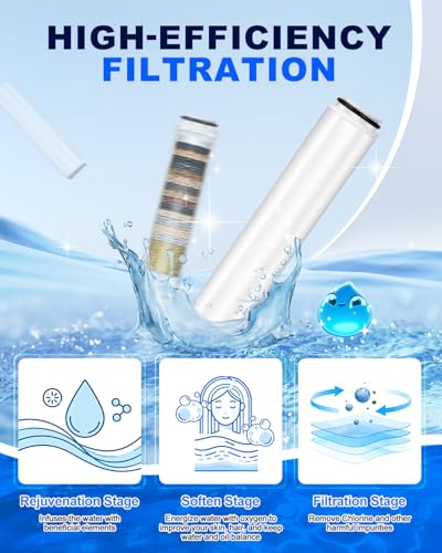 Shower Filter Compatible with Cobbe Handheld Shower Head (4 Count)