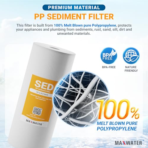 10 Micron 10 x 4.5 inch Whole house Sediment Water Filter (4 Count)