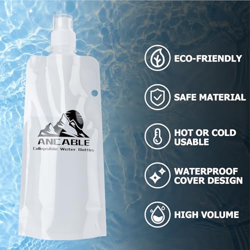 17oz Collapsible Water Bottles (6 Count)