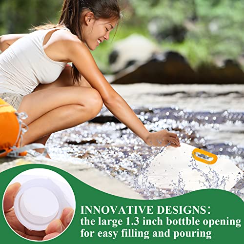 100 Pcs 1.3 Gallon Collapsible Water Storage Bag Emergency Jug Container Clear Plastic Water Bladder for Outdoor Sport Camping Hiking No Leak (100 Count)