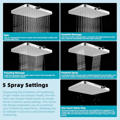 5 Spray Modes Shower Head