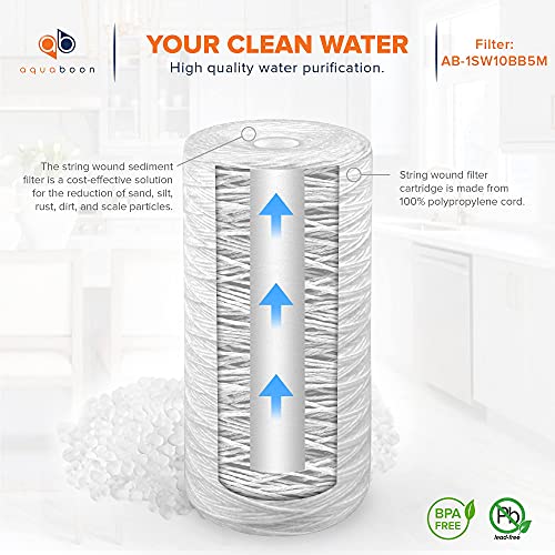 5 Micron Water Filter 10 x 4.5 inch (6 Count)